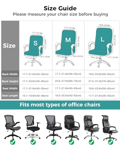 Sabolny OFFICE CHAIR COVERS STRETCHABLE Purple Black Office Chair Cover Large Stretchable, Removable Computer Chair Back Covers Dustproof Office Desk Chair Seat Slipcovers Cushion Protector Minimalist Abstract Contemporary Geometric thumb #4