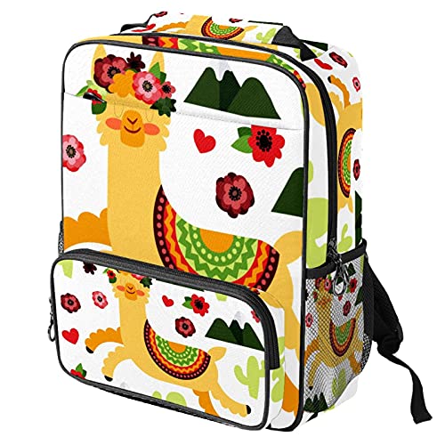 Sac à dos pour ordinateur portable imprimé alpaga contre le désordre