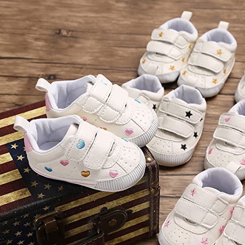 Image of Clowora Baby Boys Girls Shoes Non-Slip Rubber Sole Sneakers Infant First Walking Toddler Crib Shoes Newborn Loafers Flats.