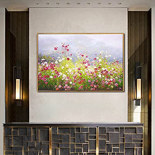 Broderie diamond painting fleurs colorées 50x120cm idée cadeau art