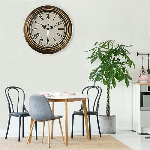 Diyzon DIY-YG-01-10 Vintage Wall Clock, 10'' Retro Silent Non Ticking Classic Clocks thumb #4
