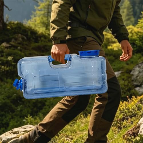 Contenedor de Agua de 4 Galones con Grifo, Cantimplora Portátil para Camping, sin Fugas, para Almacenamiento de Agua al Aire Libre miniatura 5