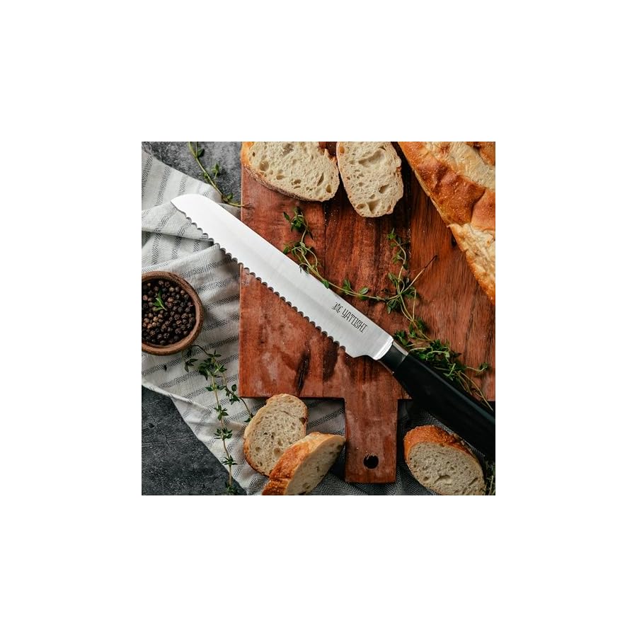 Yatoshi-9-Piece-Block-Set-Pro-Kitchen-Knife-Set-Ultra-Sharp-High-Carbon-Steel-with-Ergonomic-Handle Yatoshi 9 Piece Block Set - Pro Kitchen Knife Set Ultra Sharp High Carbon Steel with Ergonomic Handle