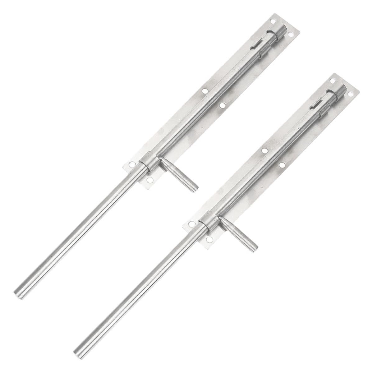 YARNOW 2 Pezzi Chiavistello in Acciaio Inox per Porta e Cancello, Chiavistello per Cancello Doppio, Argento, Manutenzione Minima, per Porte Principali