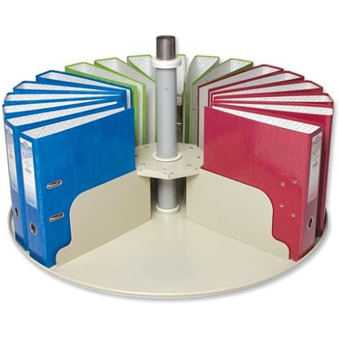 Rotadex Platfile Filing Platform Circular for 24 Lever Arch Files Dove Grey Ref RP24MODPLAT Cover