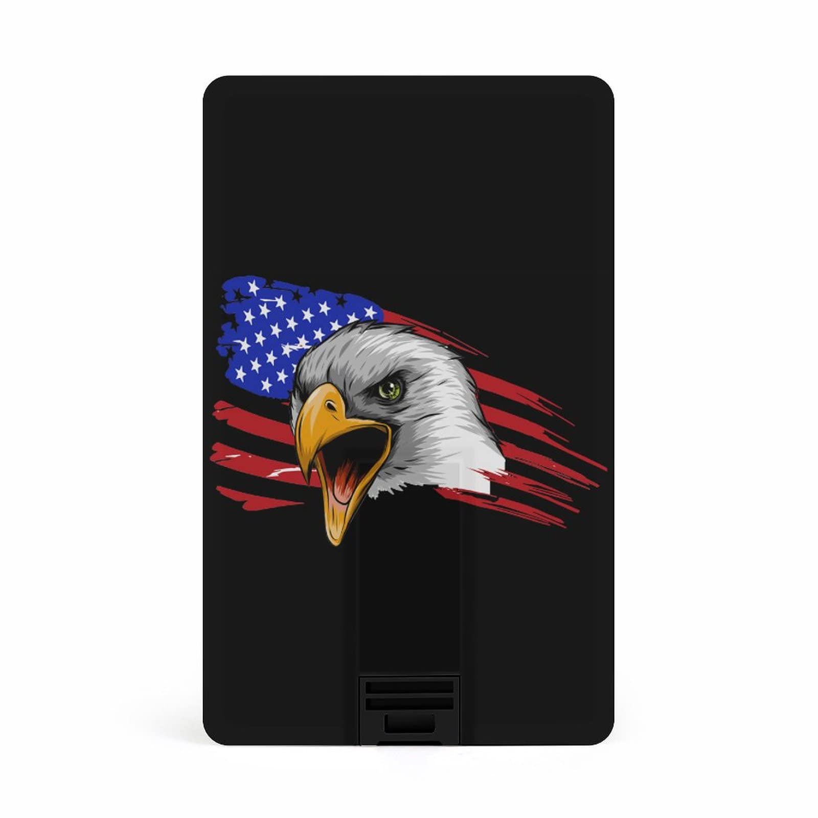 Bald Eagle USA Flag Credit Card USB Flash Personalized Memory Stick Key Storage Drive 32G