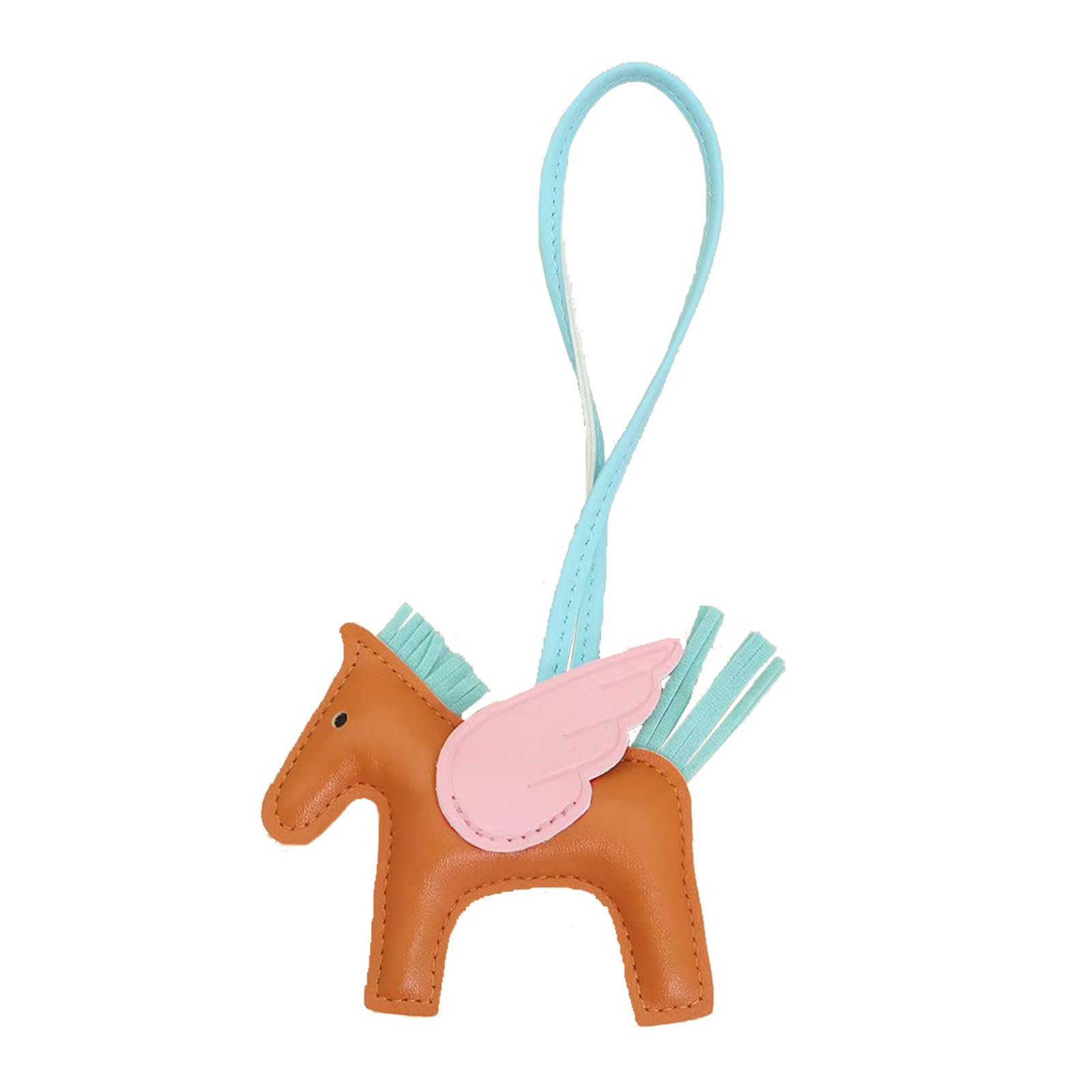 Horse Bag Charm, Purse Charms for Handbags Tassel Pony Keychain Leather Fashion Accessory Fly Horse Designed Charms For Handbags Purse Crossbody Shoulder Bag For Women, Orange, One size