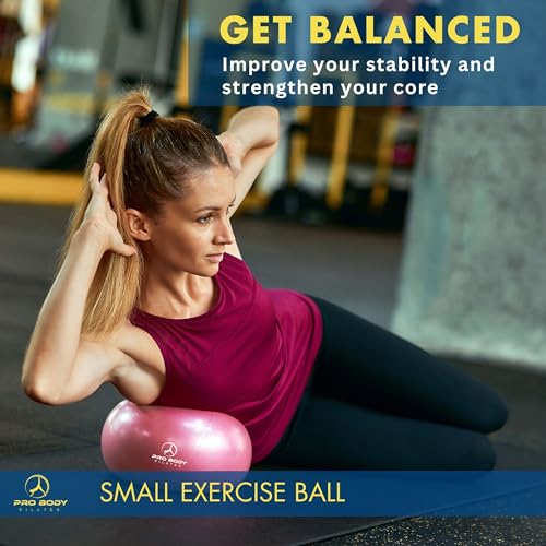 image for ProBody Pilates Small Exercise Ball - 9 Inch Workout Ball for Stabilit