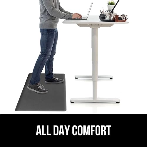 Vista 142 de Gorilla Grip - Juego de 2 tapetes antifatiga suaves para cocina, escritorio, 17 x 29 + 17 x 59, resistentes a manchas y rayones, ergonómico, suave