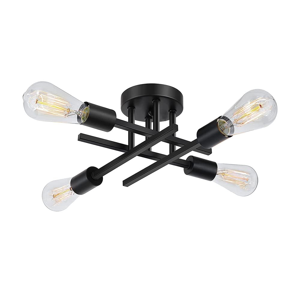 Plafonnier Rustique Spoutnik 4 Lumières : La Solution aux Pièces Sombres