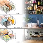 Sorbus Clear Stackable Storage Drawers for Refrigerator (Medium, 2 Pack) - Image 5