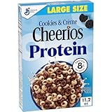 Cheerios Protein Cereal, Cookies and Crème, 8g Protein, Large Size, 11.2 oz