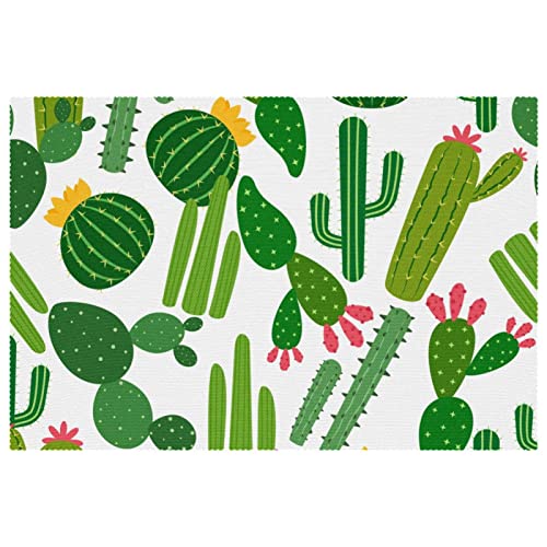 Sets de table cactus vert pour repas en terrasse et décoration de table - 2
