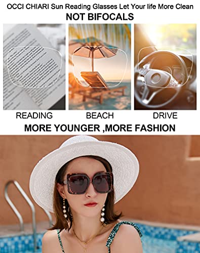 Image of OCCI CHIARI Narrow Reading Glasses Women Colorfull Cute Readers for Petite Face