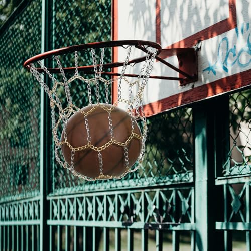 Filet en fer pour panier de basket avec chaîne métallique remplaçable solide