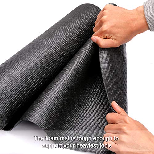 Casoman Professional Tool Box Liner And Drawer Liner,Easy Cut Non-Slip Foam Rubber Toolbox Drawer Liner Mat - Adjustable Thick Cabinet Liners,Black,16 Inch (Wide) X 16 Feet (Long) #TOP4