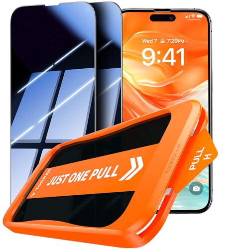 TORRAS for iPhone 17 Pro Max Screen Protector Privacy 9H+ Glass [No.1 Military Grade Shatterproof & 100% Anti Spy] Privacy Screen for iphone 17 pro max Tempered Glass [Longest Durable] 2 Pack