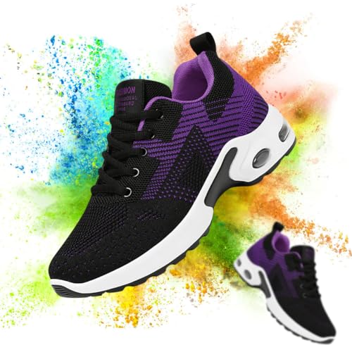 Image of Padgene Womens Sneakers Air Cushion Running Shoes Lightweight Tennis Walking Shoes Mesh Breathable Gym Work Fashion Sneakers Athletic Comfortable Casual