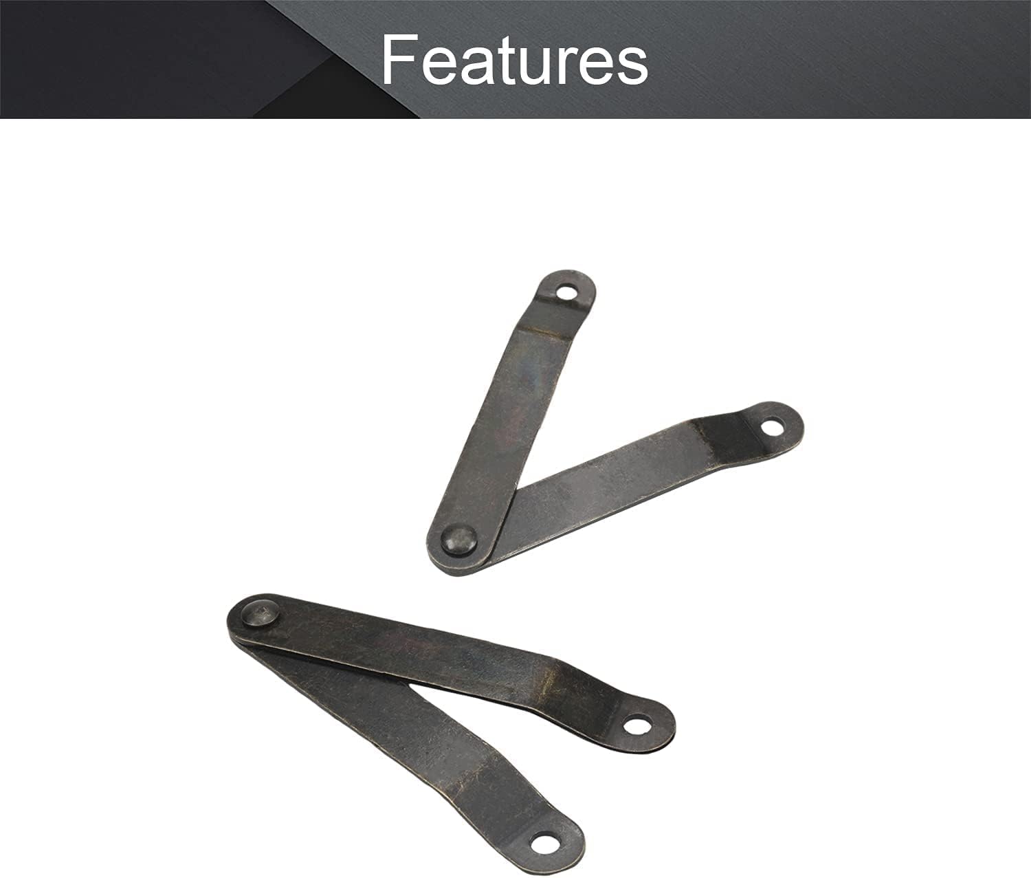 サポートヒンジ、折りたたみ蓋サポートヒンジ、55mm x 10mm/64mm x 10mm /80mm x 10mm 家具ウィンドウ