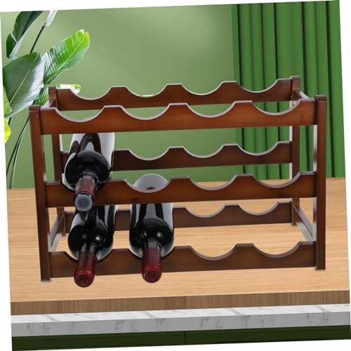 Soporte para botellas de vino en bambú miniatura 7