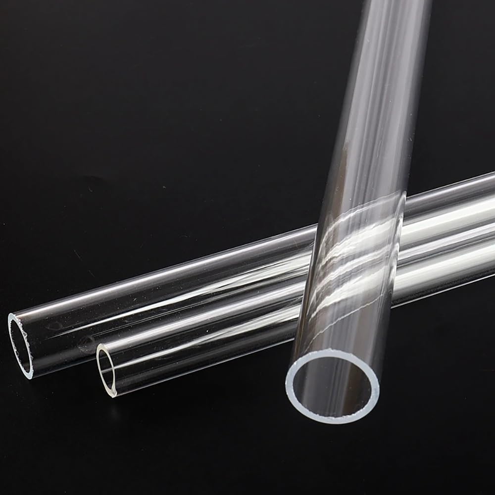 Tube En Acrylique 2 Pièces, Longueur 20 Cm, Tube En Verre Transparent For Aquarium, Jardin, Arrosage(60mm)