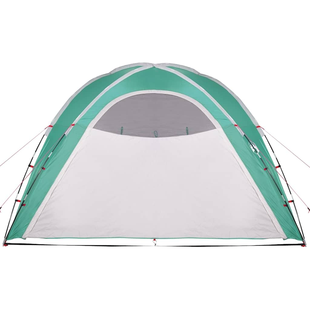 Carpa para fiestas de 360 x 360 x 219 cm en blanco, gran cenador para jardín con paredes de malla y 4 entradas con cremallera, carpa móvil para eventos con varillas de fibra de vidrio y bolsa