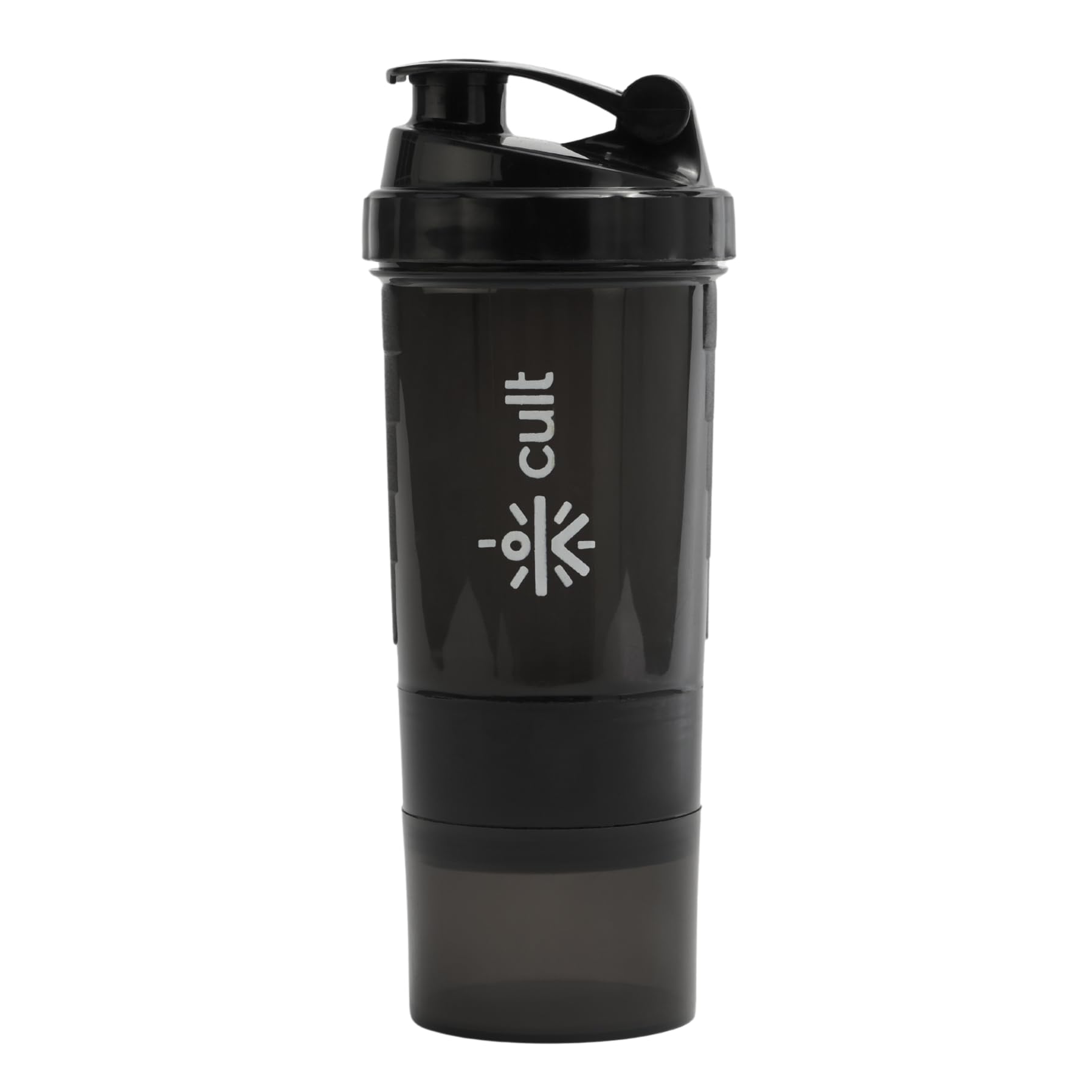 Cult Spider Gym Shaker Bottle | 550ml | 2 Storage Compartment | Workout | Shaker Bottle For Men & Women | Black-image-29