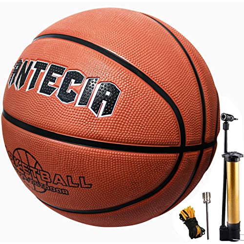 Fantecia Basketball Größe 7 Innen Draussen Ball, Straßen Basketball aus Gummi mit Pumpe für Jugendliche oder Erwachsene