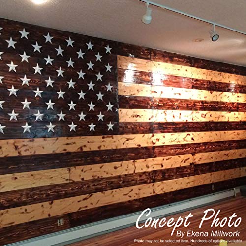 Ekena Millwork Ros03X03Sprw-Case-4 Springtime Square Rosette, 3 1/2"W X 3 1/2"H X 1/2"P, Rubberwood, 4 Pack #TOP7