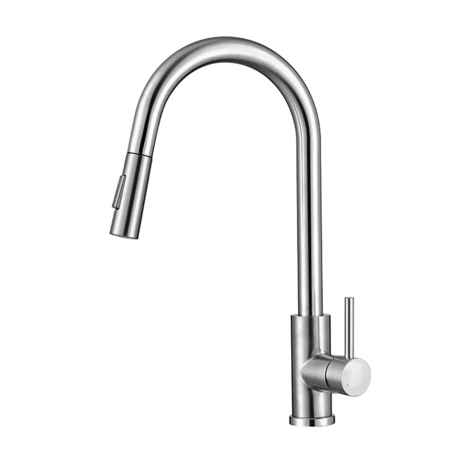 Kitchen Faucet Brushed Gold Pull Out Tap Down Mixer Rotating Sink