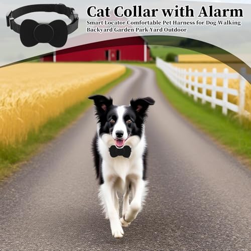 Reflecterende kat - Mini GPS-kat, compatibel met Find, met Air Tag houder en bel, Smart Locator huisdier harnas voor wandelen achtertuin tuin tuin buiten - Afbeelding 5