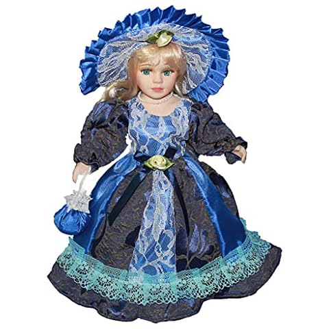 SHURROW 11.81'' Porcelain Victorian Doll with Stand Cover