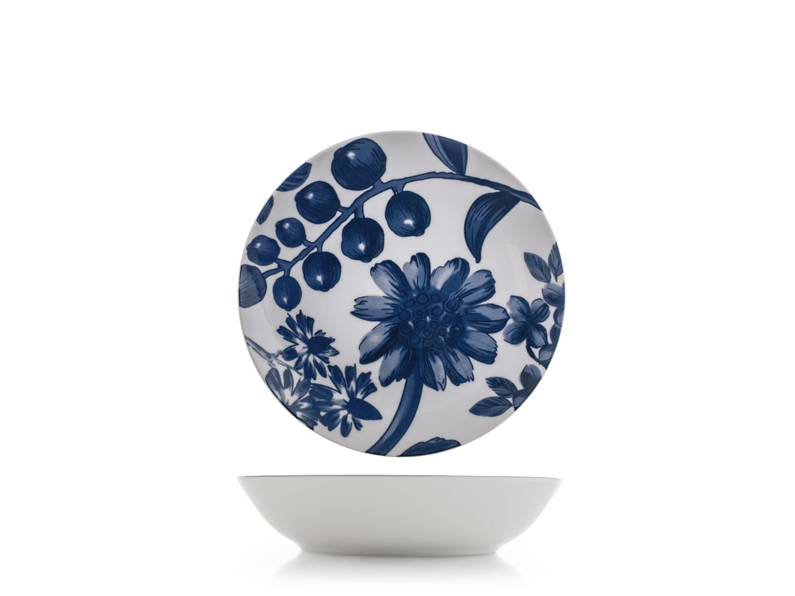 H&H Set of 6 Grandiflora Porcelain Soup Plates 20 cm