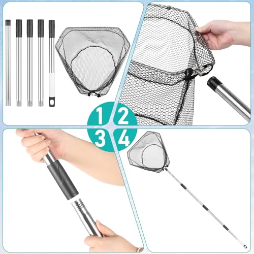 Red de Pesca con Mango - Poste Extensible Ajustable de 85 pulgadas miniatura 7