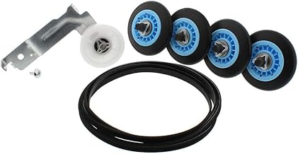 newlifeapp SAM -1 Dryer Repair kit Replacement For Samsung Dryer (4) Rollers DC97-16782A, (1) Pulley DC93-00634A &, (1) Belt 6602-001655 Repair Kit Includes Drum Rollers, Idler Pulley and Belt