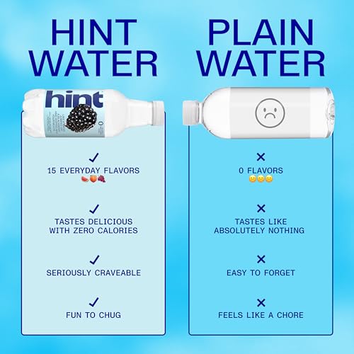 Image of Hint Fruit-Infused Bottled Water, Blackberry - Sugar Free Flavored Water with Zero Calories, Natural Fruit Essences, and No Artificial Sweeteners - 16 Fl Oz (Pack of 12)