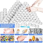 MotBach 100 Pcs 5g Empty Plastic Containers with Clear Lids,Mini Makeup Sample Containers, Small Sample Pot Jars Round Cosmetic Jars with Mini Spatulas for Liquid Sample Powder Creams Lotions - Image 5
