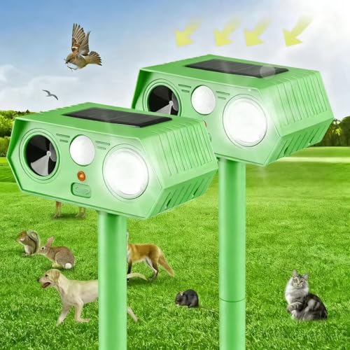 2025 Solar Animal Repellent,Upgraded Ultrasonic Cat...