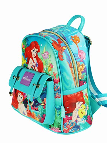 KBNL The Little Mermaid 11" Faux Leather Mini Backpack - A205243
