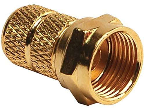 RV Designer T183, RG59-Gold Cable Connector, Twist On. (6)