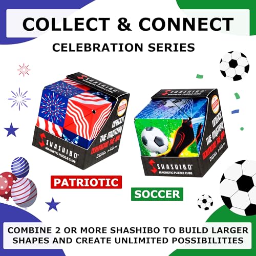 Image of Shashibo DODECA Magnetic Puzzle Cube, Sensory Fidget Toy for Adults & Kids, Stress Relief Fidget Toy for All Ages, Cool Fidget Toys for Desk, Shape Shifting Box, 100+ Possible Shapes
