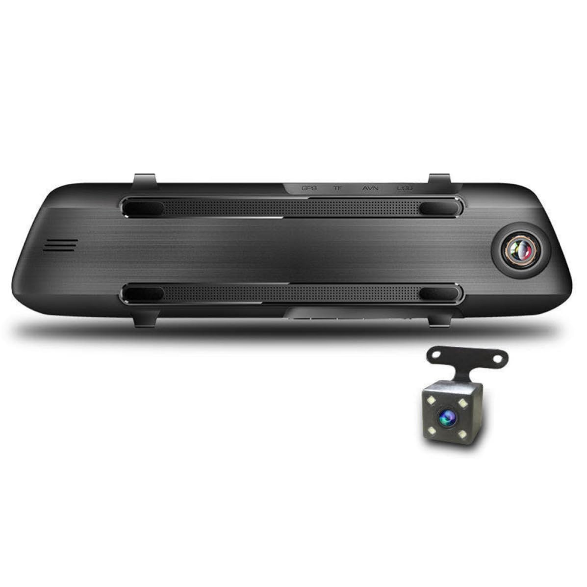 Dash Cam Doppia Schermo Ips Touch 4, 5 Pollici 1080p Nero | Rilevamento Movimento, Lente Grandangolare, Registrazione in Loop, 32gb