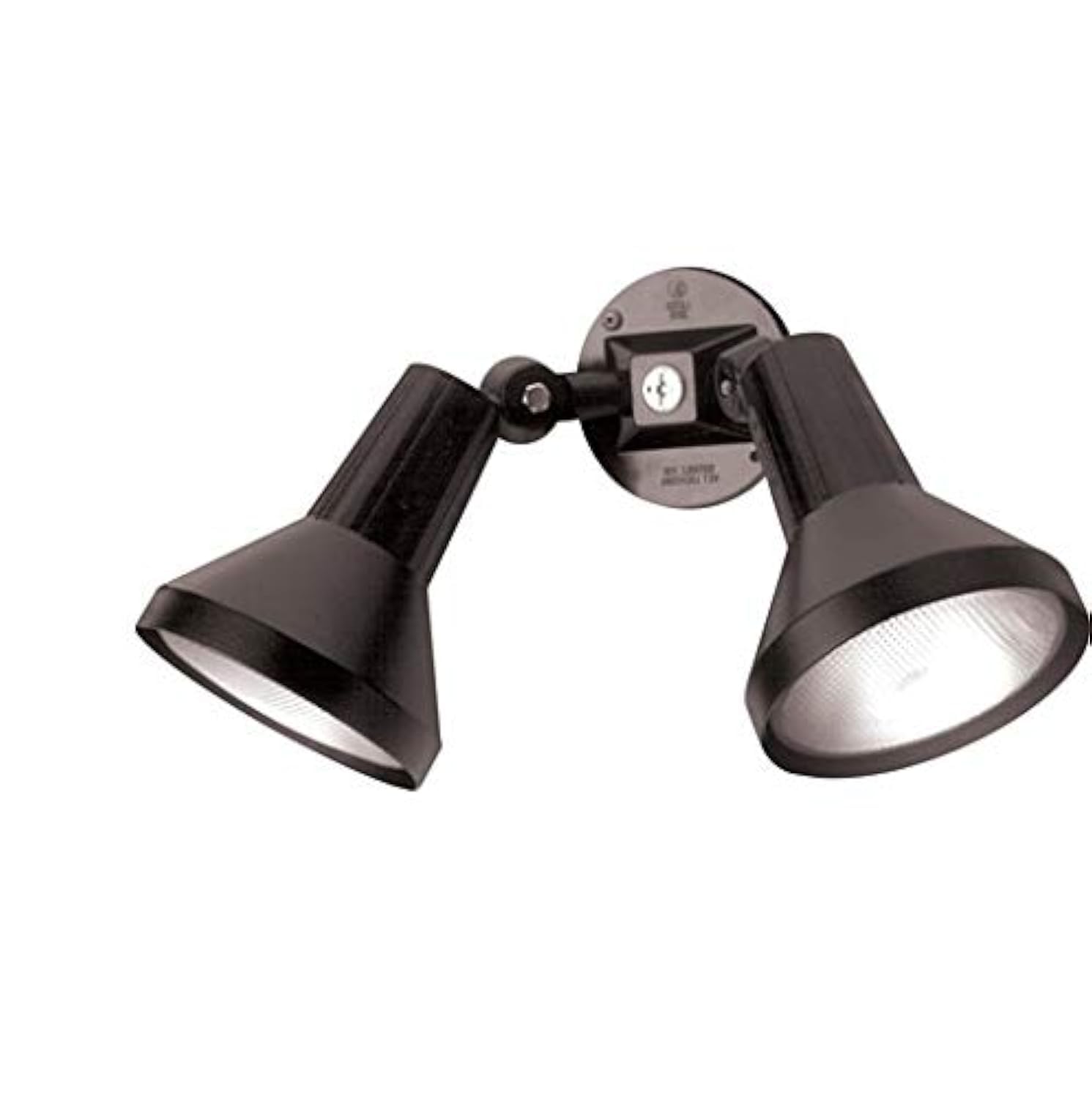 Ciata 15" Outdoor Security Flood Light 2 Head with Heavy Duty Cast Aluminum Body 150W PAR38 Weather Proof Black Finish