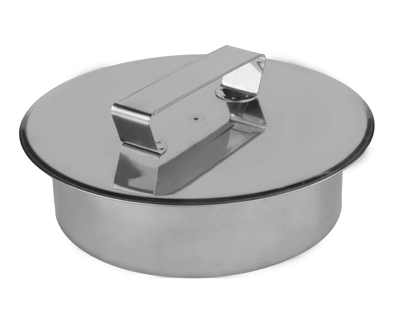 Prostko Ltd Stainless Steel Flue Pipe Cap - Chimney Liner End Cowl Ring Socket Collector Plug. (130Mm)