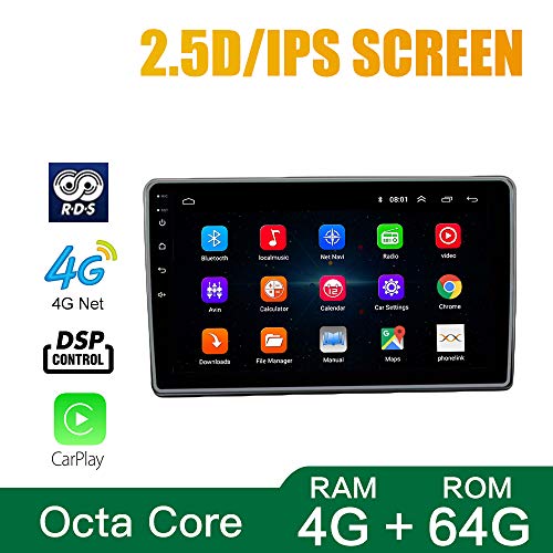 Android 10 Octa Core 4GB Ram 64GB ROM DSP CarPlay GPS Radio Car Navigation for Mahindra KUV100