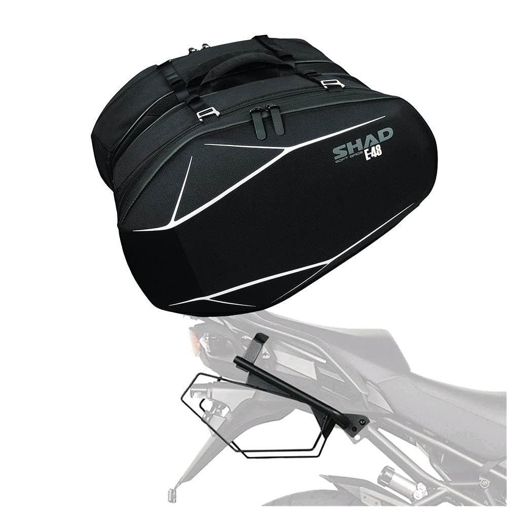 Al48he9 - borse laterali laterali + supporti necessari x0se48 compatibile con suzuki gsr 750 2011-2017