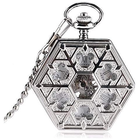XLAHD Unique Design Lovely Mickey Mouse Hollow Pocket Watch Hand Wind Mechanical Fob Watches Relogio De BolsoAnalog Clock Cover
