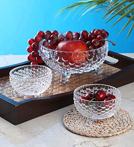 Image of PrimeWorld European Cristalleria Dessert Cup For Ice Cream, Sundae, Sweets,Snacks, Fruit, Pudding, Nuts Or Dip, Serving Bowls Set Of 7 Pcs Lead Free And Bpa Free- 170 Milliliter