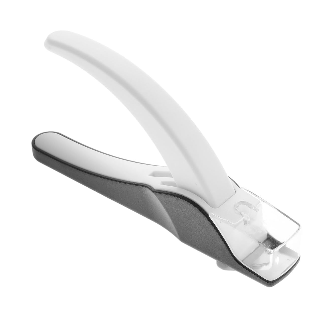 FOMIYES False Nail Clipper Ergonomic Nail Tip Cutter with Antisplash Design Stainless Steel Manicure Scissors for Precise French Manicure Shaping