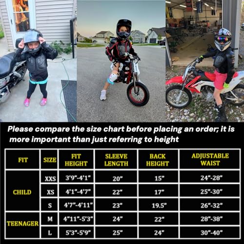 image for RIDBIKER Kids Dirt Bike Gear Riding Chest Spine Protector Youth Motorc
